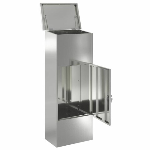 SKRZYNKA NA PACZKI STALOWA WOLNOSTOJĄCA 45X29X111 CM ZAMYKANA WRZUTOWA