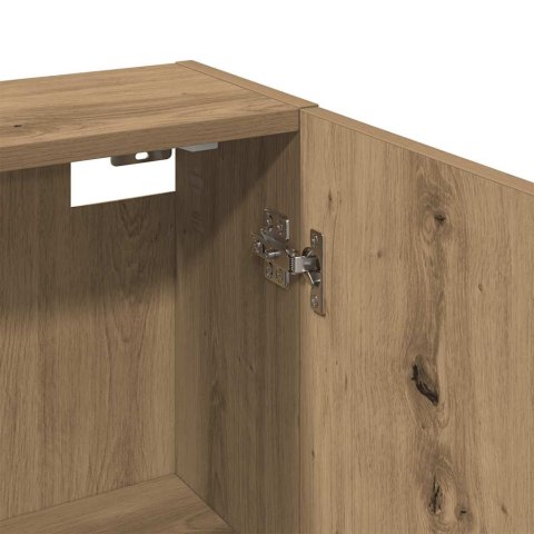 VidaXL Wisząca szafka łazienkowa, dąb artisan, 32x20x67 cm