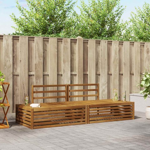 VidaXL Zestaw sof na zewnątrz 2 Sztuka Naturalny 203,5 x 83 x 73 cm