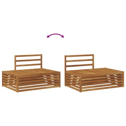 VidaXL Zestaw sof na zewnątrz 2 Sztuka Naturalny 203,5 x 83 x 73 cm