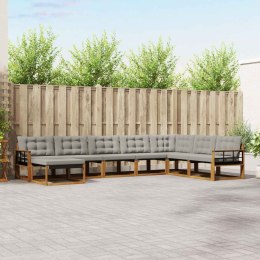 VidaXL Zestaw sof na zewnątrz 24 pcs Naturalny i Jasny Szary
