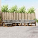 VidaXL Zestaw sof na zewnątrz z poduszką 8 pcs Naturalny i Jasny Szary