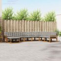 VidaXL Zestaw sof na zewnątrz z poduszką 8 pcs Naturalny i Jasny Szary