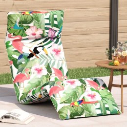 VidaXL Leżak składany wielokolorowy 175x54x8,5 cm Tkanina Oxford