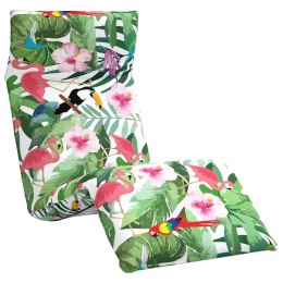VidaXL Leżak składany wielokolorowy 175x54x8,5 cm Tkanina Oxford