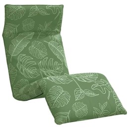 VidaXL Leżak składany wzór liścia 175x54x8,5 cm tkanina Oxford