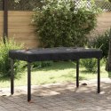 VidaXL Pokrowiec na Stół Gładki Czarny 122 x 72 x 15 cm tkanina