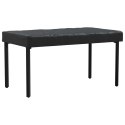 VidaXL Pokrowiec na Stół Gładki Czarny 122 x 72 x 15 cm tkanina