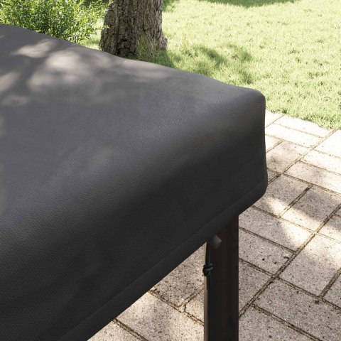 VidaXL Pokrowiec na Stół Gładki Czarny 122 x 72 x 15 cm tkanina
