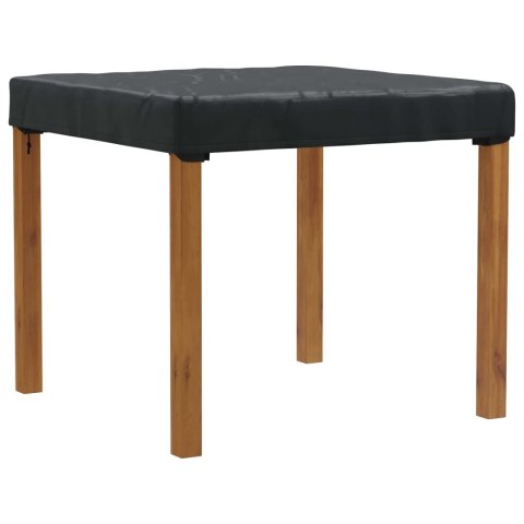 VidaXL Pokrowiec na Stół Gładki Czarny 92 x 92 x 15 cm tkanina