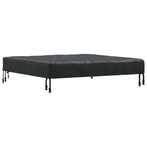 VidaXL Pokrowiec na Stół Gładki Czarny 92 x 92 x 15 cm tkanina