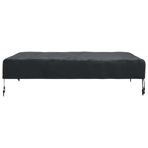 VidaXL Pokrowiec na Stół Gładki Czarny 92 x 92 x 15 cm tkanina