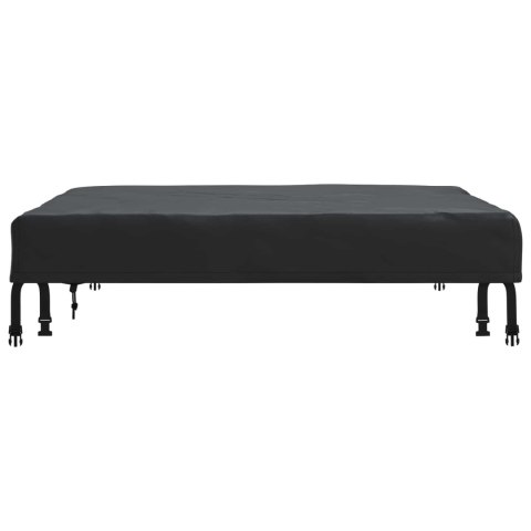 VidaXL Pokrowiec na Stół Gładki Czarny 92 x 92 x 15 cm tkanina