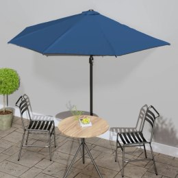 PÓŁPARASOL BALKONOWY ALUMINIUM NIEBIESKI 300X155X223CM