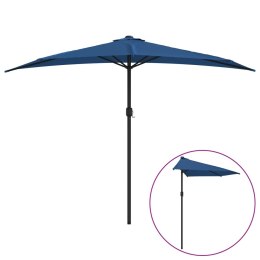 PÓŁPARASOL BALKONOWY ALUMINIUM NIEBIESKI 300X155X223CM