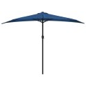 PÓŁPARASOL BALKONOWY ALUMINIUM NIEBIESKI 300X155X223CM