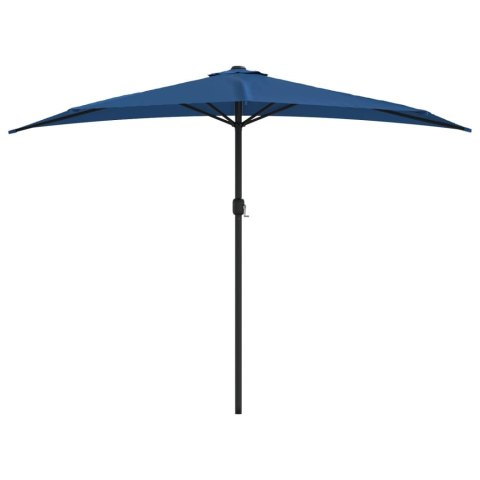 PÓŁPARASOL BALKONOWY ALUMINIUM NIEBIESKI 300X155X223CM