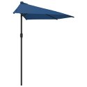 PÓŁPARASOL BALKONOWY ALUMINIUM NIEBIESKI 300X155X223CM