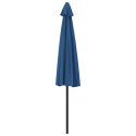 PÓŁPARASOL BALKONOWY ALUMINIUM NIEBIESKI 300X155X223CM