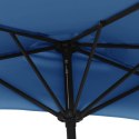 PÓŁPARASOL BALKONOWY ALUMINIUM NIEBIESKI 300X155X223CM