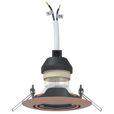 VidaXL Reflektor 6 pcs miedziany 9 x 9 x 2.5 cm Metal