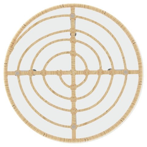 VidaXL Stół jadalniany, Ø55 cm, szkło hartowane i stal