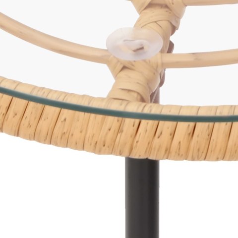 VidaXL Stół jadalniany, Ø55 cm, szkło hartowane i stal