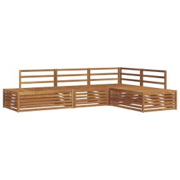 VidaXL Zestaw sof na zewnątrz 4 Sztuka Naturalny Lite Drewno Akacji