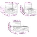 VidaXL Zestaw sof na zewnątrz 4 Sztuka Naturalny Lite Drewno Akacji