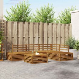 VidaXL Zestaw sof na zewnątrz 5 Sztuka Naturalny Lite Drewno Akacji