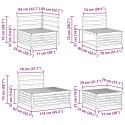 VidaXL Zestaw sof na zewnątrz 5 Sztuka Naturalny Lite Drewno Akacji
