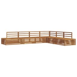 VidaXL Zestaw sof na zewnątrz 6 Sztuka Naturalny Lite Drewno Akacji