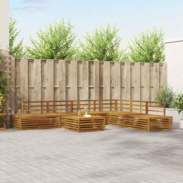 VidaXL Zestaw sof na zewnątrz 7 Sztuka Naturalny Lite Drewno Akacji