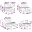 VidaXL Zestaw sof na zewnątrz 7 Sztuka Naturalny Lite Drewno Akacji