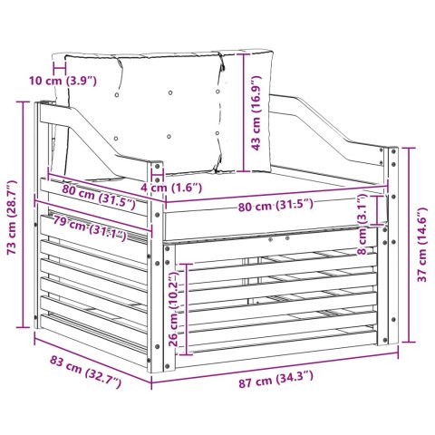 VidaXL Zestaw sof na zewnątrz Lite Drewno Akacji Naturalny
