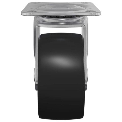 VidaXL Obrotowe kółko 2 pcs Srebrny 60 x 60 x 50 mm Żelazo i nylon