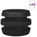 VidaXL Ochraniacze do stołu do piłkarzyków 16 pcs Czarny 3 x 3 x 2 cm