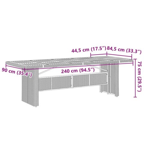 VidaXL 11-cz. zestaw mebli do ogrodu, z poduszkami, czarny rattan PE