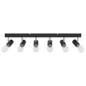VidaXL Reflektor sufitowy Czarny 73 x 6,5 x 11,5 cm Metal
