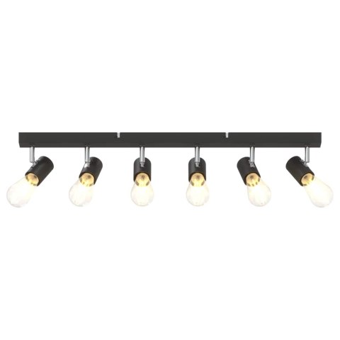 VidaXL Reflektor sufitowy Czarny 73 x 6,5 x 11,5 cm Metal