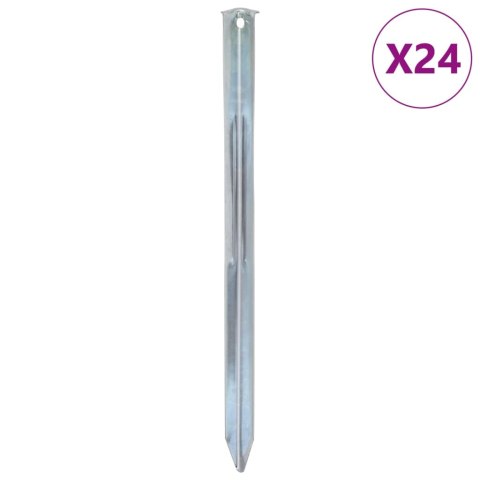ŚLEDZIE DO NAMIOTU 24 SZT. 30CM Ø20 MM STAL GALWANIZOWANA