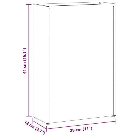 STOJAK NA PARASOL CZARNY 28X12X41CM STAL