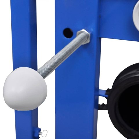 VidaXL Podwieszana toaleta ceramiczna ze spłuczką, biała