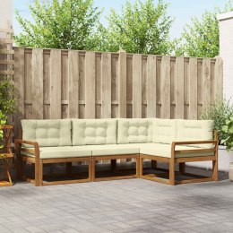 VidaXL Zestaw sof na zewnątrz z poduszką 4 pcs Naturalny i Kremowy