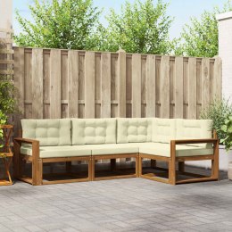 VidaXL Zestaw sof na zewnątrz z poduszką 4 pcs Naturalny i Kremowy