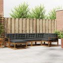 VidaXL Zestaw sof na zewnątrz z poduszką 6 pcs Naturalny i Antracytowy