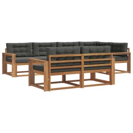 VidaXL Zestaw sof na zewnątrz z poduszką 7 pcs Naturalny i Antracytowy