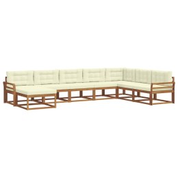 VidaXL Zestaw sof na zewnątrz z poduszką 8 pcs Naturalny i Kremowy