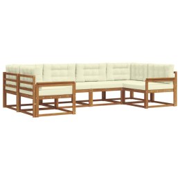 VidaXL Zestaw sof na zewnątrz z poduszką 6 pcs Naturalny i Kremowy