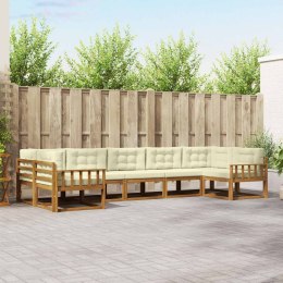 VidaXL Zestaw sof na zewnątrz z poduszką 7 pcs Naturalny i Kremowy